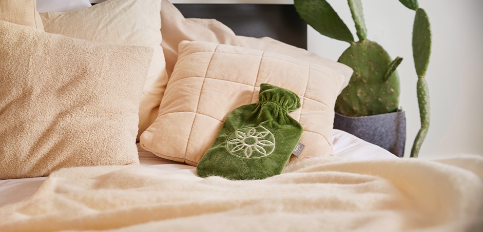 Wärmflasche ausgelegt Mehrere Wärmflaschen in einem Lager